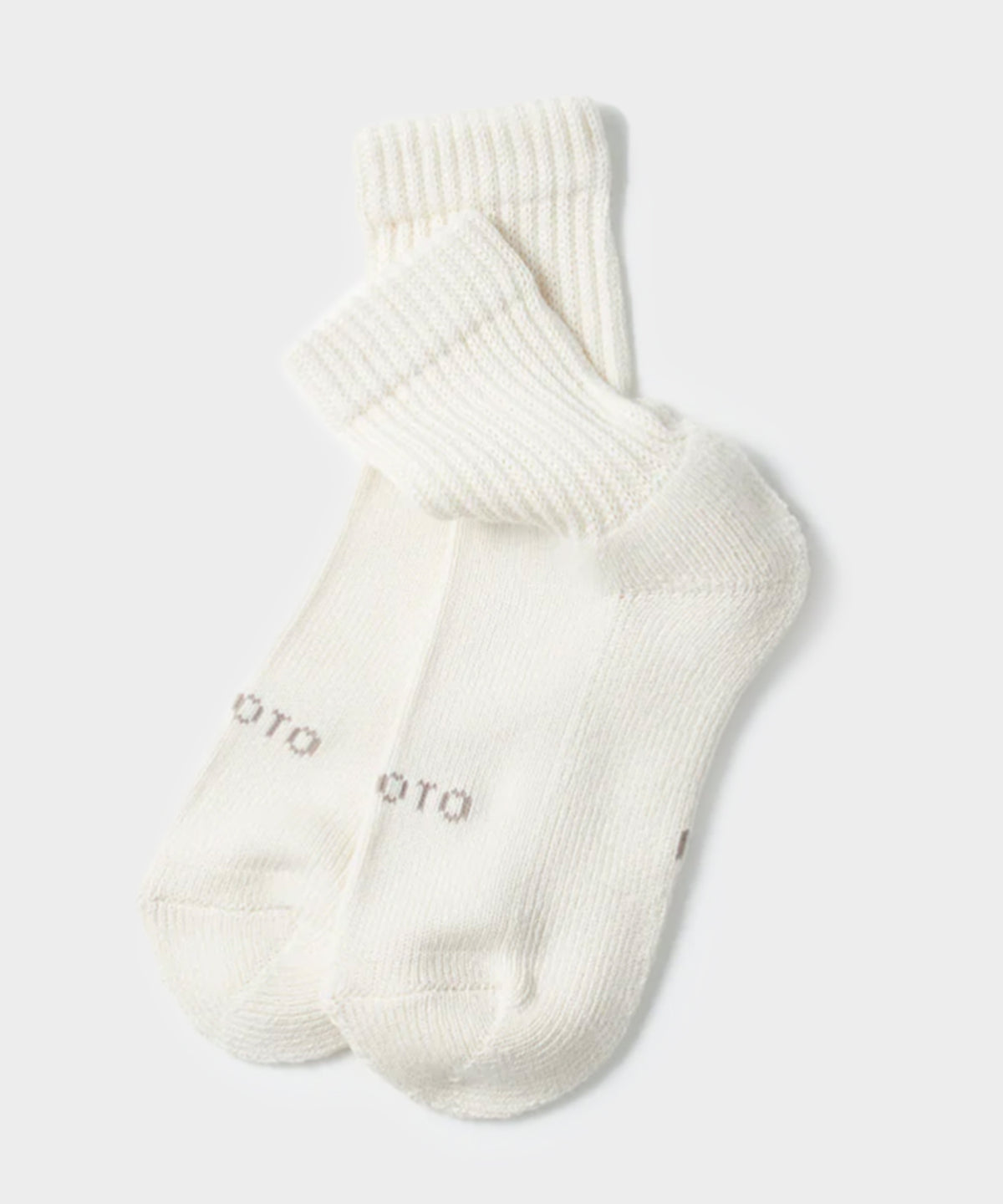 Rototo Organic Daily 3 Pack Mini Crew Sock in Ecru Mix