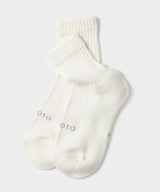 Rototo Organic Daily 3 Pack Mini Crew Sock in Ecru Mix