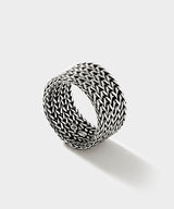 John Hardy Sterling Silver Rata Chain Wide Band Ring