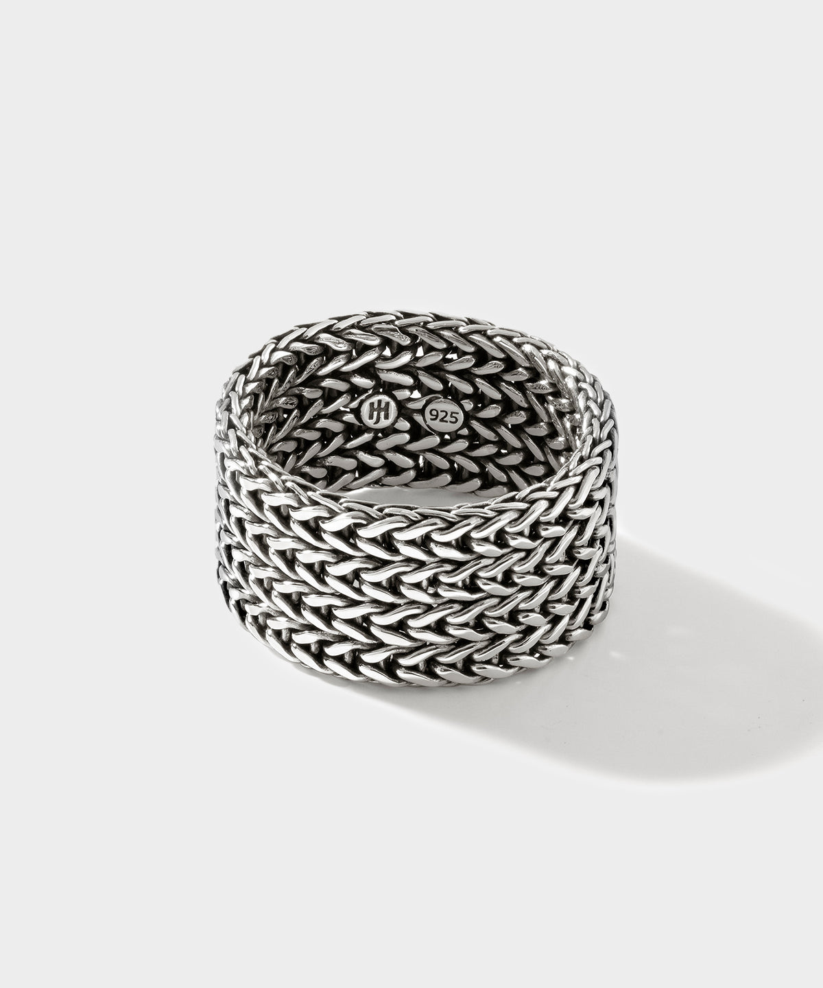 John Hardy Sterling Silver Rata Chain Wide Band Ring