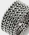 John Hardy Sterling Silver Rata Chain Wide Band Ring