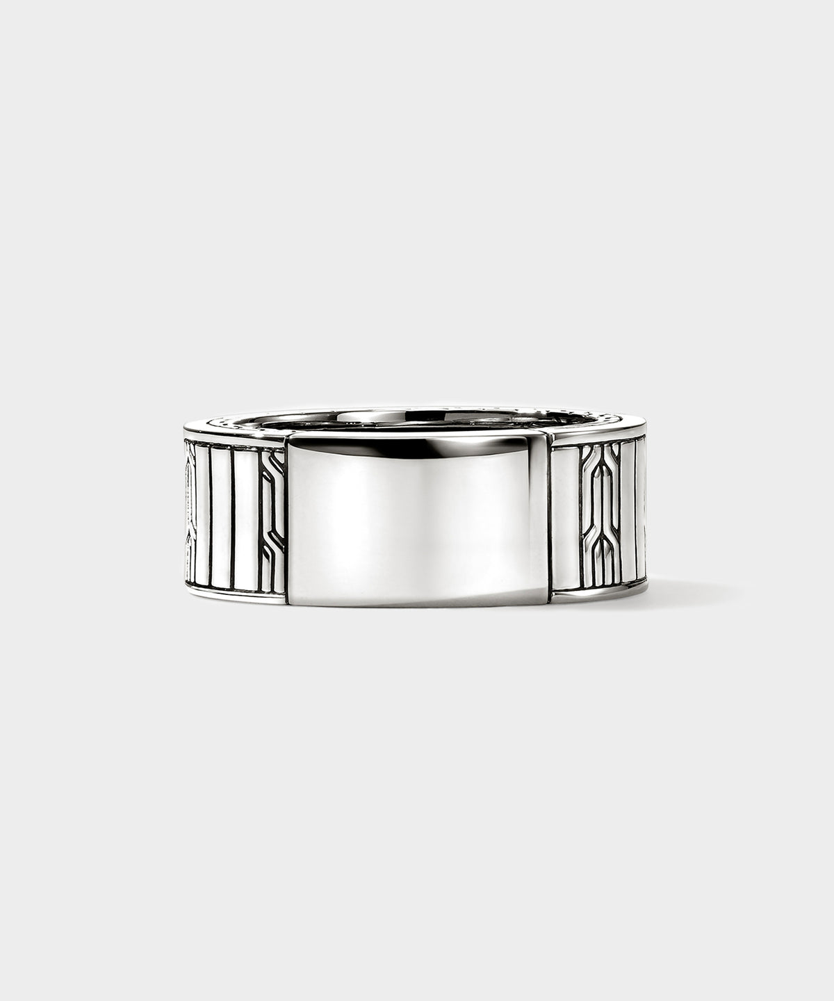 John Hardy Sterling Silver Tiger Eye Icon Band Ring