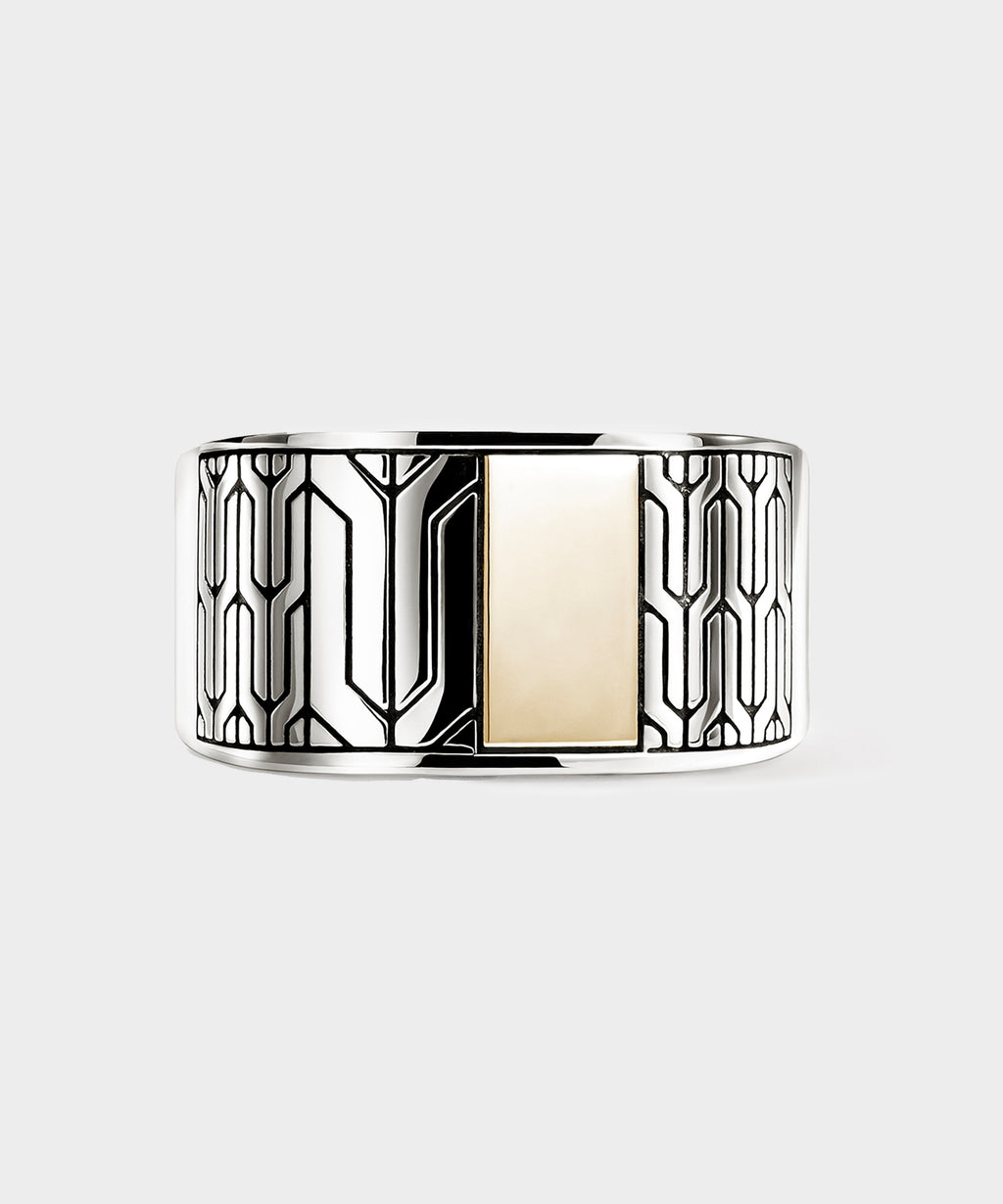 John Hardy 14K Gold Icon 50 Signet Ring