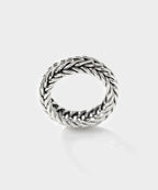 John Hardy Wide Kami Chain Sterling Silver Band Ring
