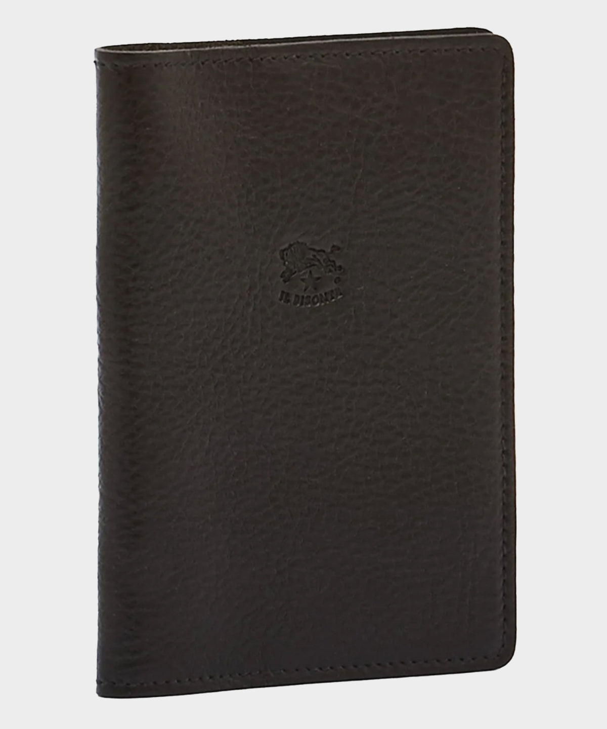 Il Bisonte Leather Passport Holder in Black