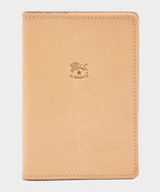 Il Bisonte Leather Passport Holder in Natural