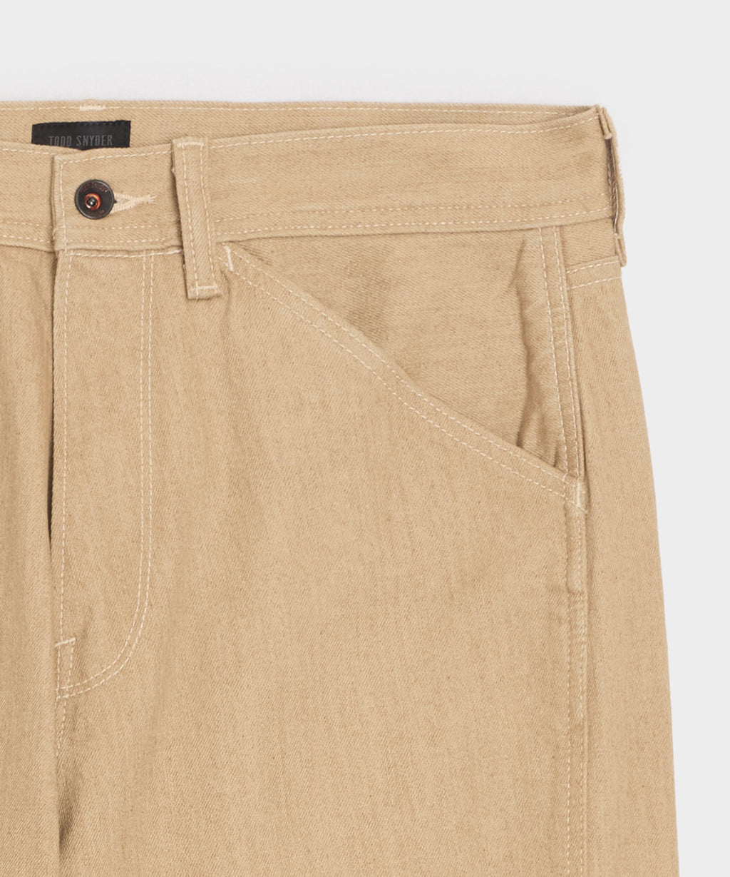 Relaxed Barrel Jean in Khaki