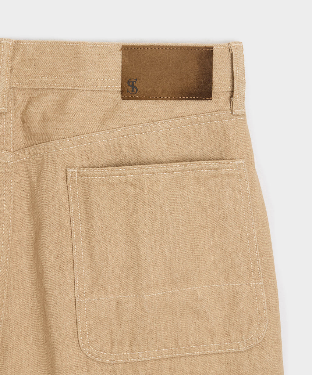 Relaxed Barrel Jean in Khaki
