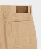 Relaxed Barrel Jean in Khaki