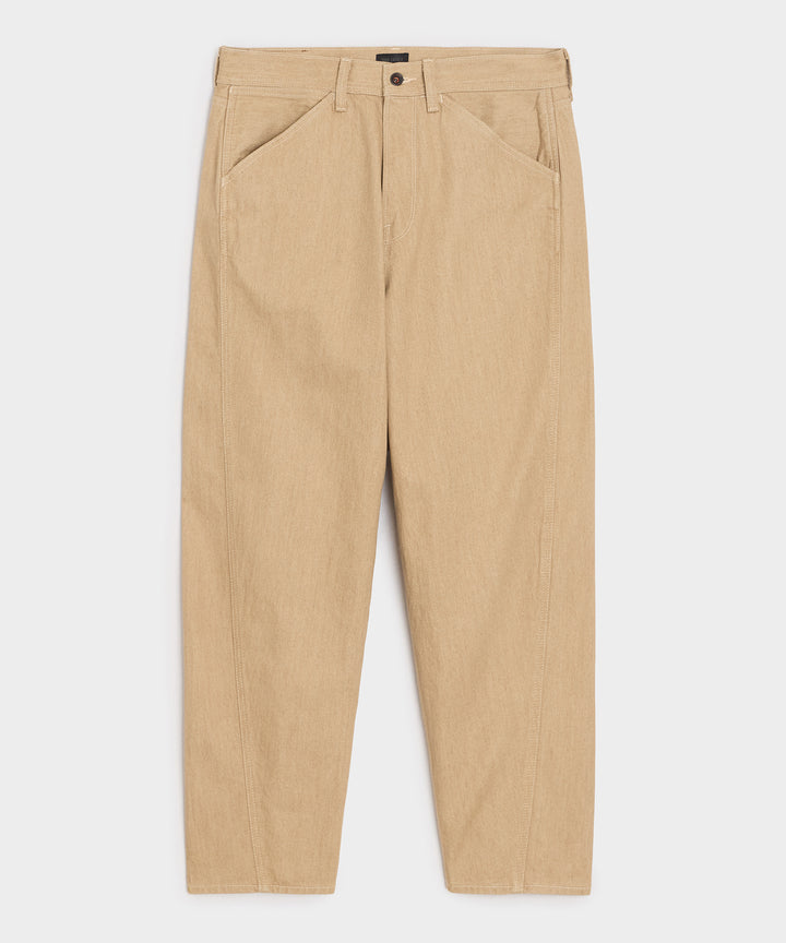 Relaxed Barrel Jean in Khaki