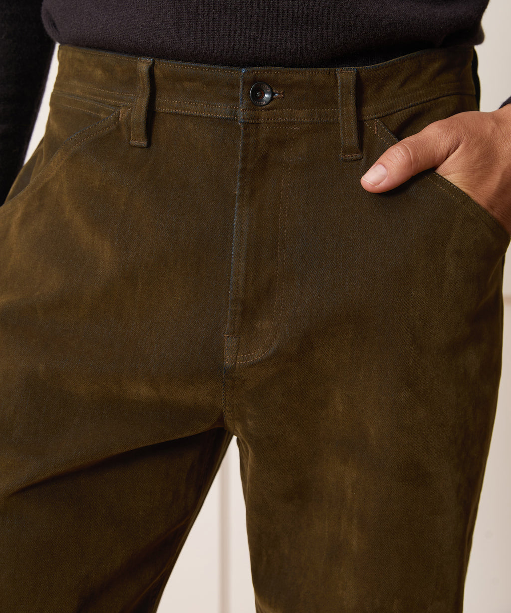 Flocked Welder Jean