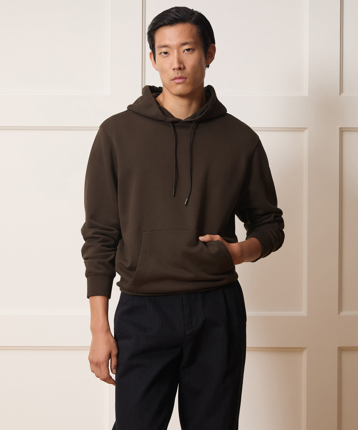 Foundation Hoodie in Dark Mocha – Todd Snyder