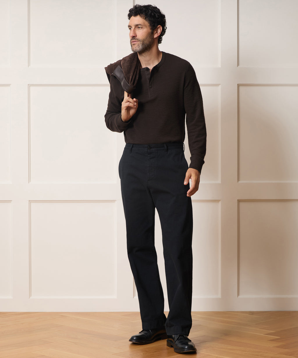 Lightweight Mini Waffle Henley