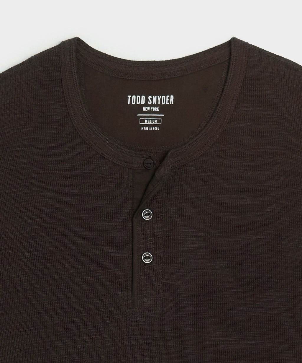 Lightweight Mini Waffle Henley