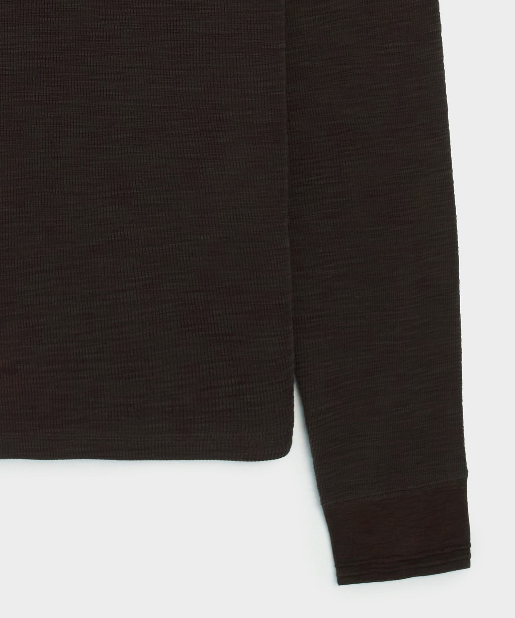 Lightweight Mini Waffle Henley