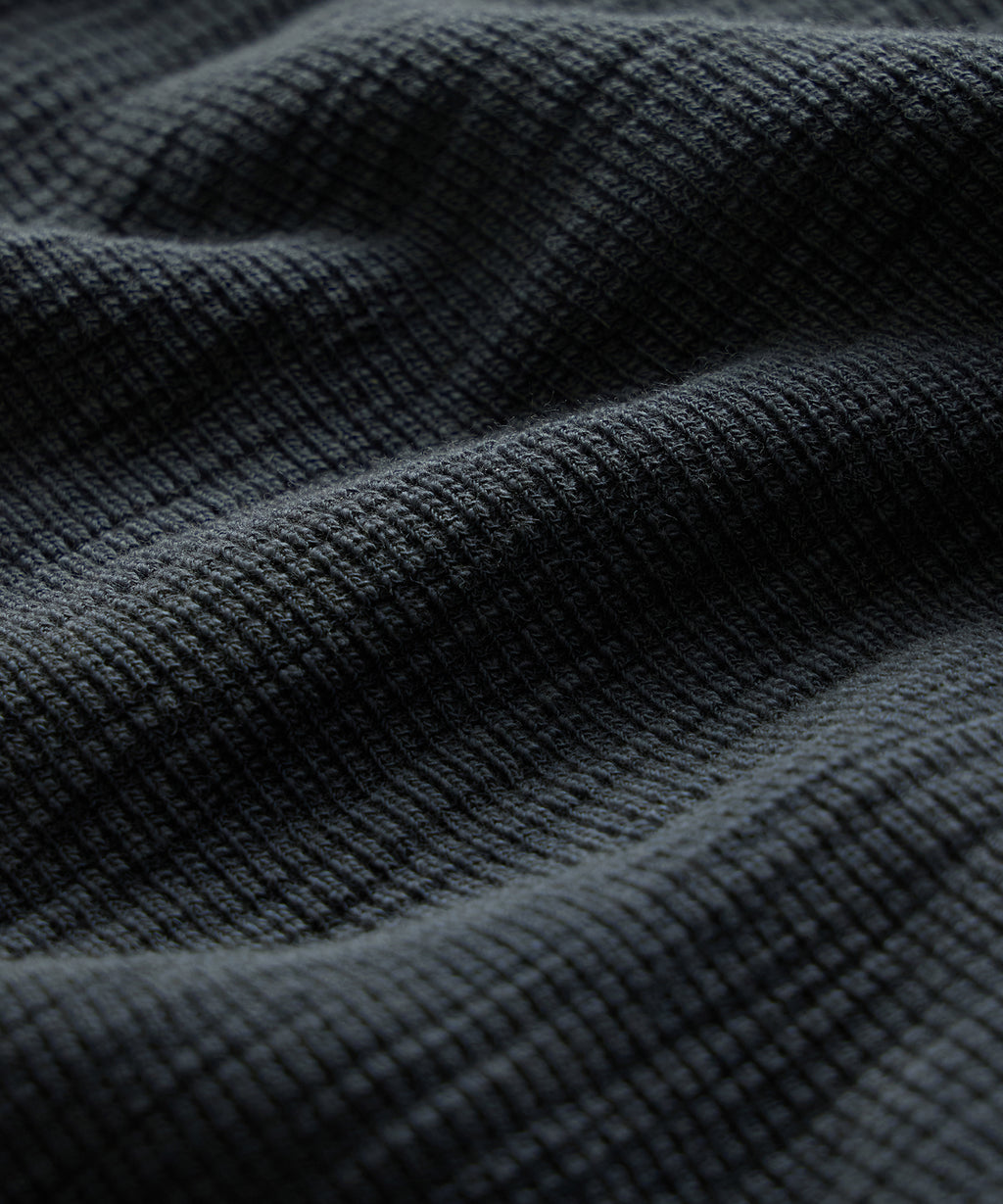 Lightweight Mini Waffle Henley