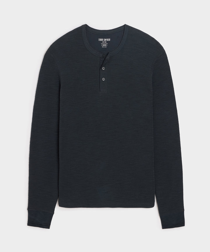 Lightweight Mini Waffle Henley