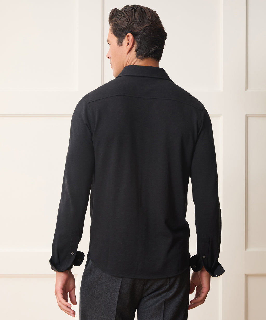 Cotton-Cashmere Pique Shirt