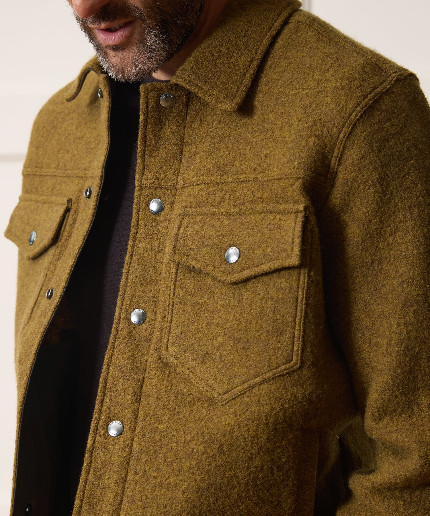Boiled Wool Dylan Jacket in Gold – Todd Snyder