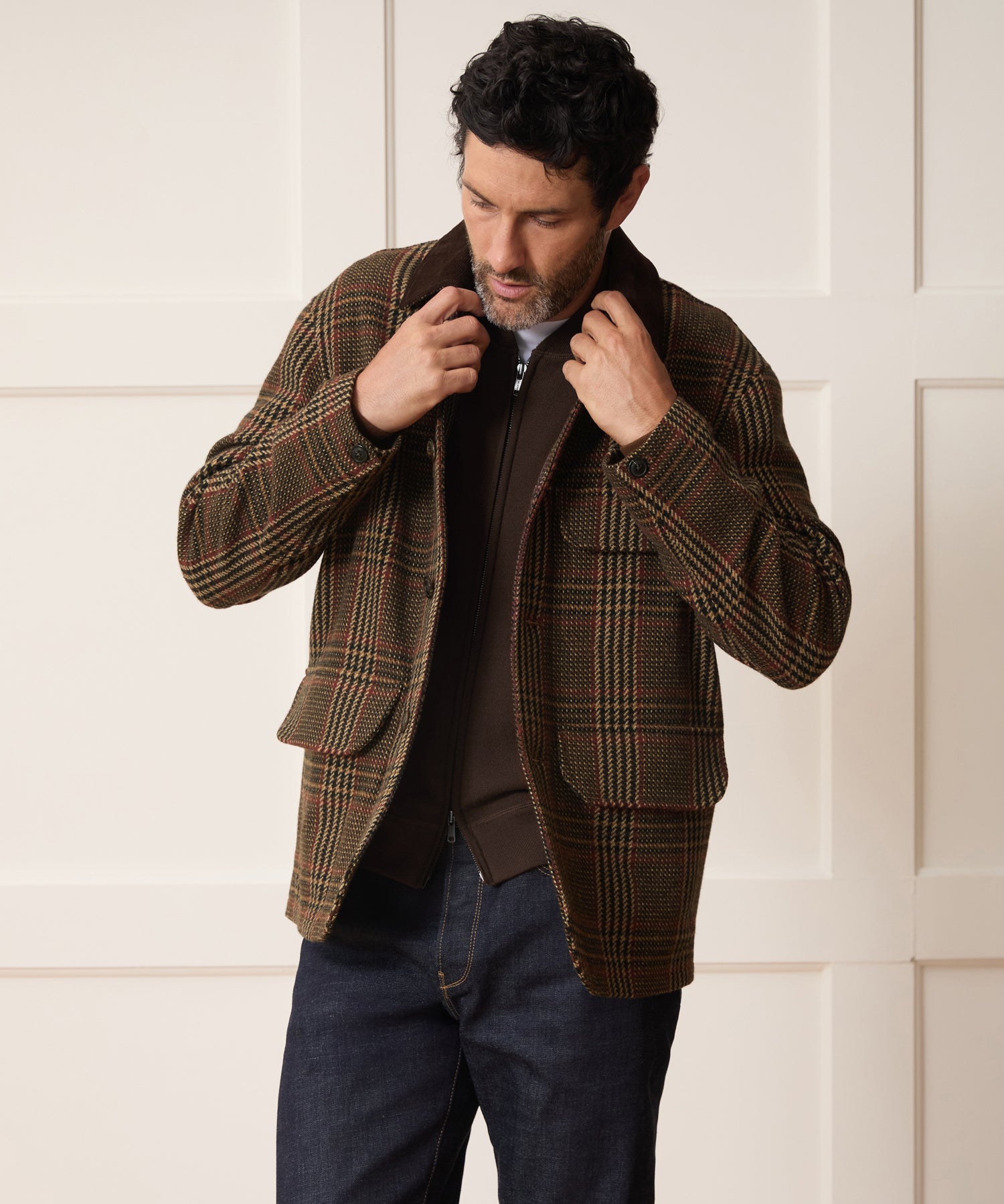 Plaid Country Jacket in Brown Plaid – Todd Snyder