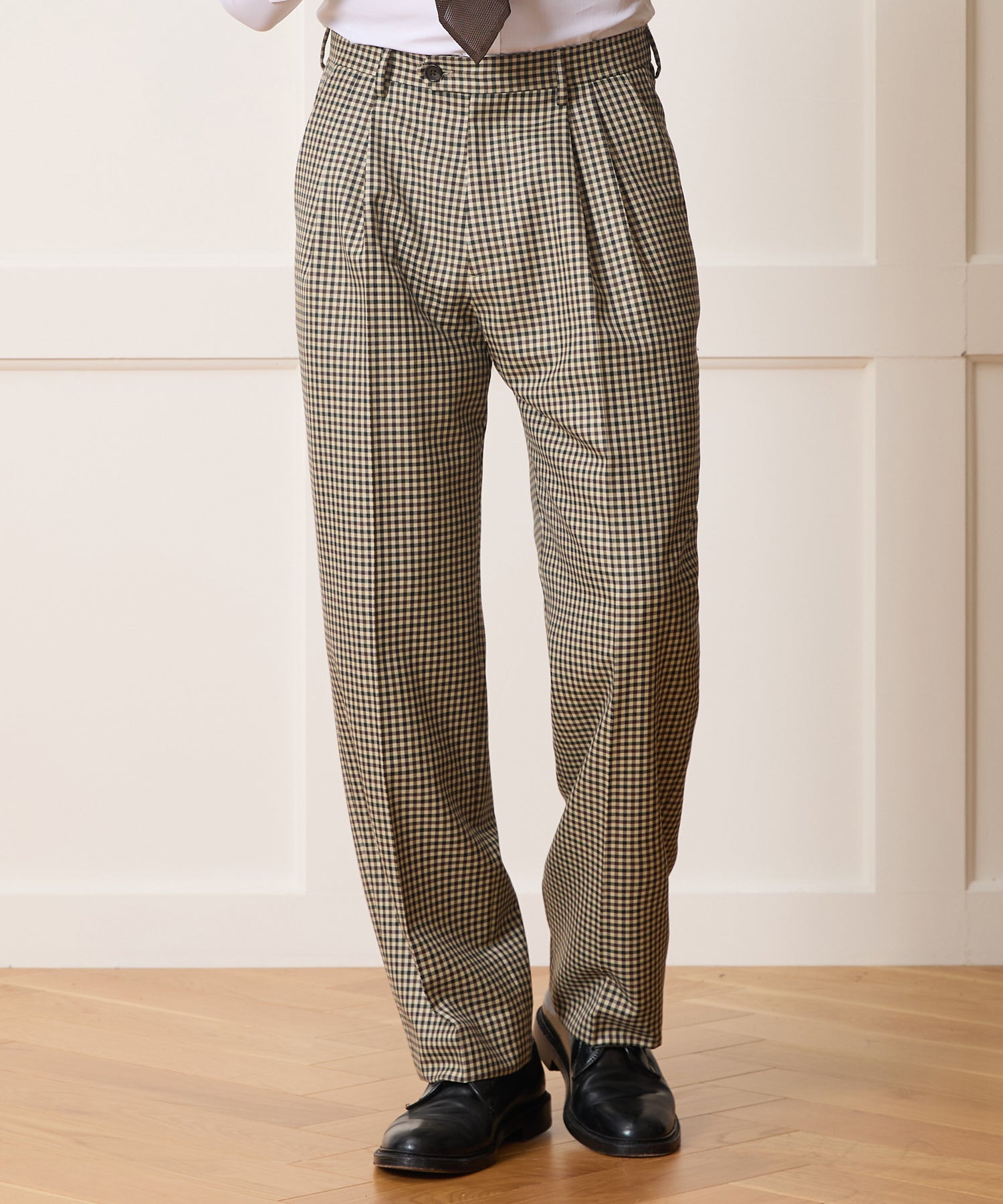 Italian Wool Gingham Wythe Trouser in Tan Plaid – Todd Snyder