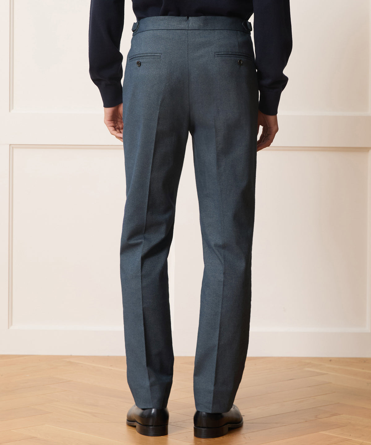 Italian Heathered Cotton Side Tab Trouser