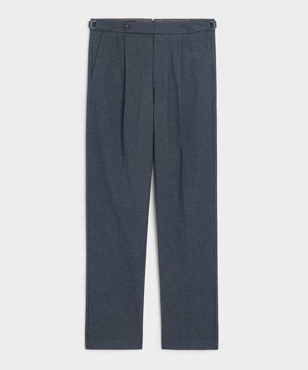 Italian Heathered Cotton Side Tab Trouser