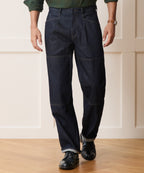 Pleated Welder Jean in Indigo