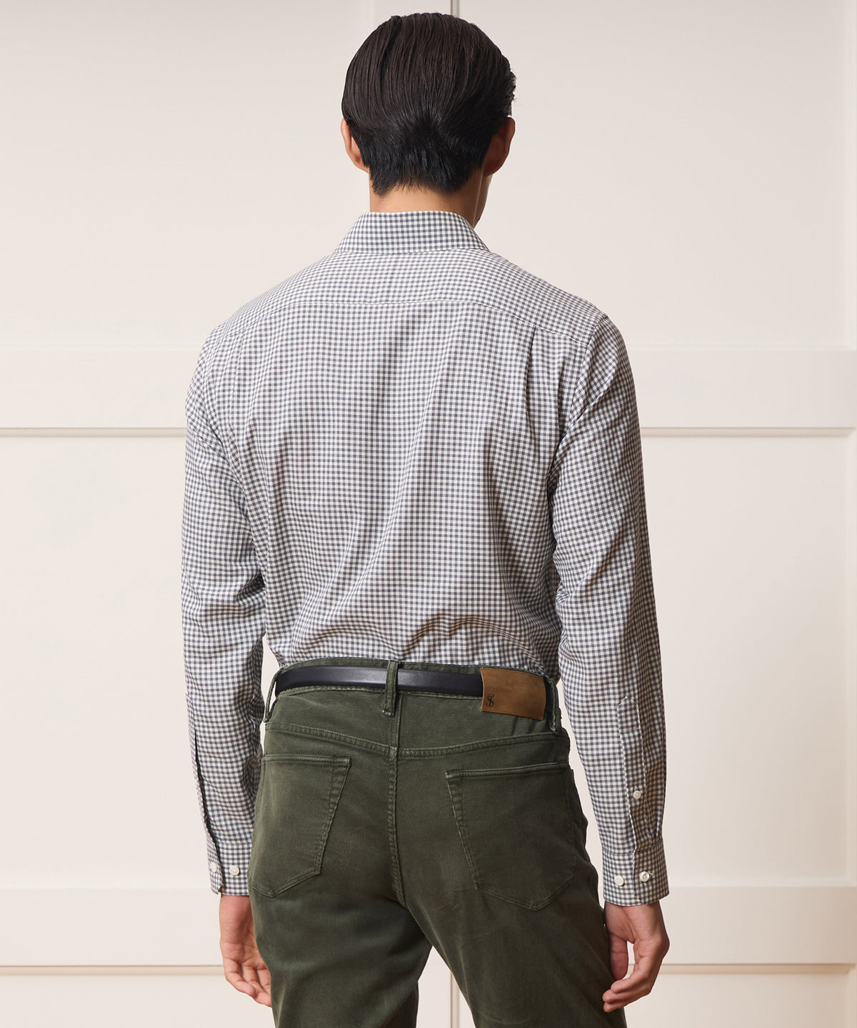 Italian Featherweight Flannel Long Point Collar Dress Shirt