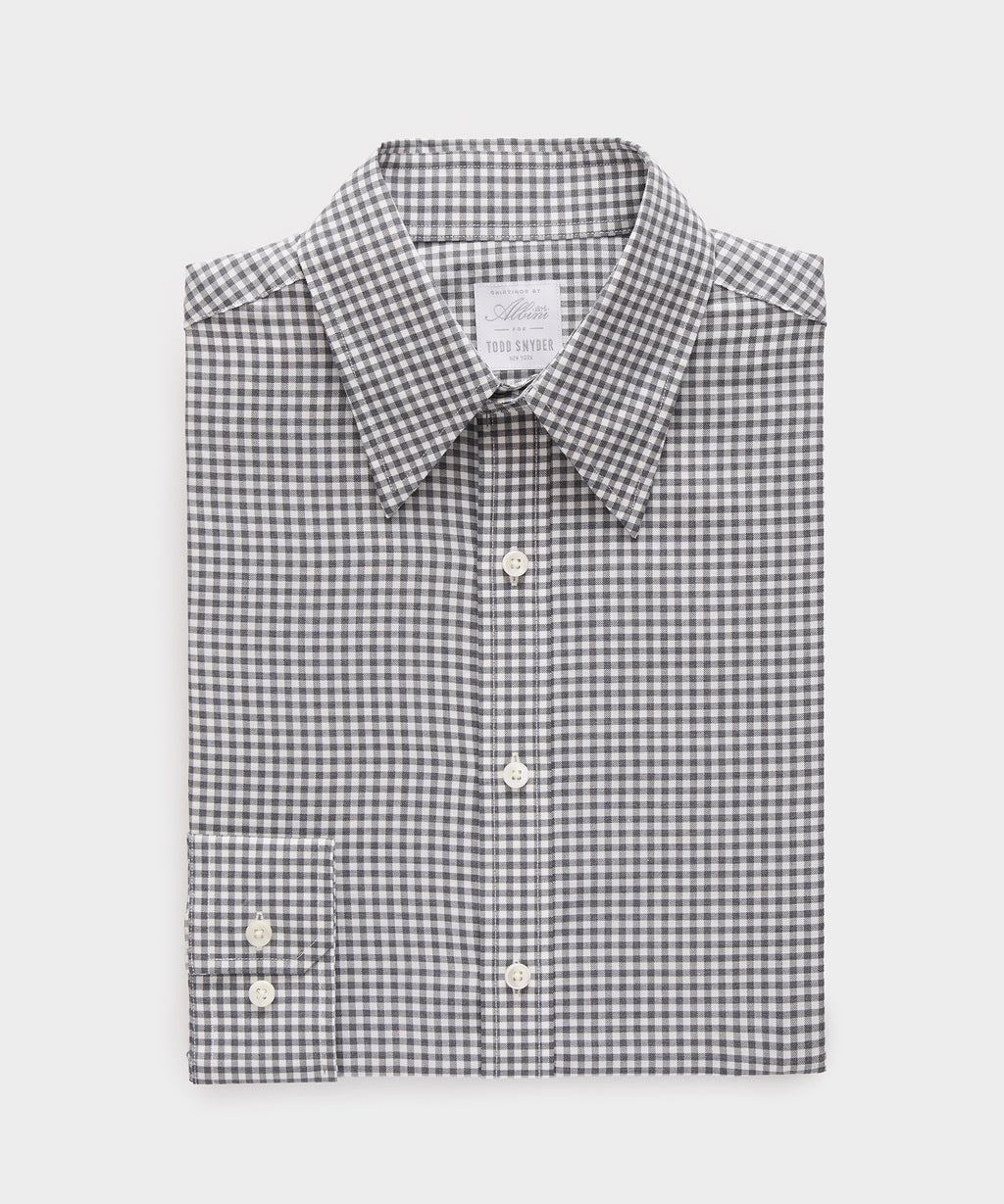 Italian Featherweight Flannel Long Point Collar Dress Shirt