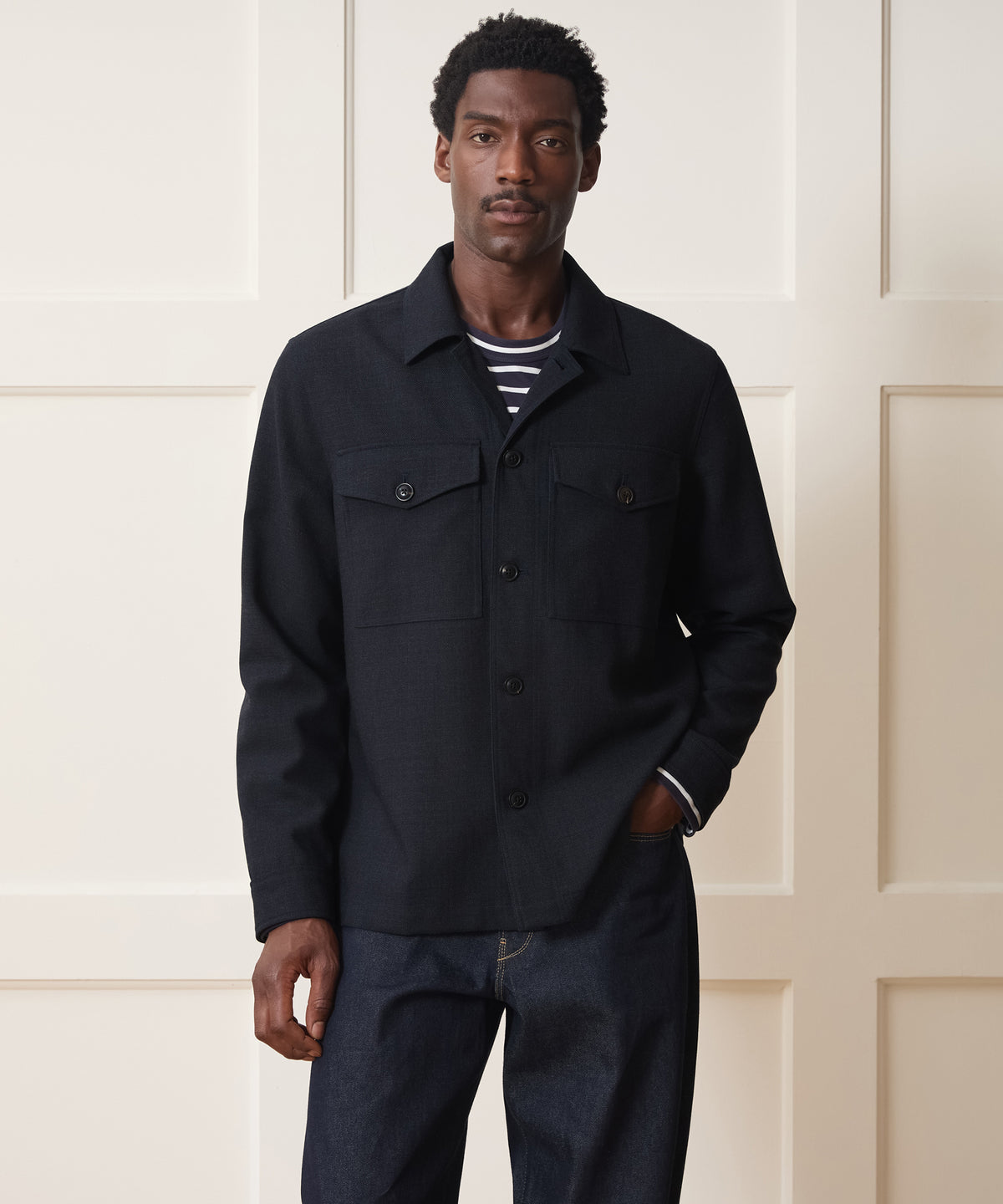 Italian Wool Military Overshirt