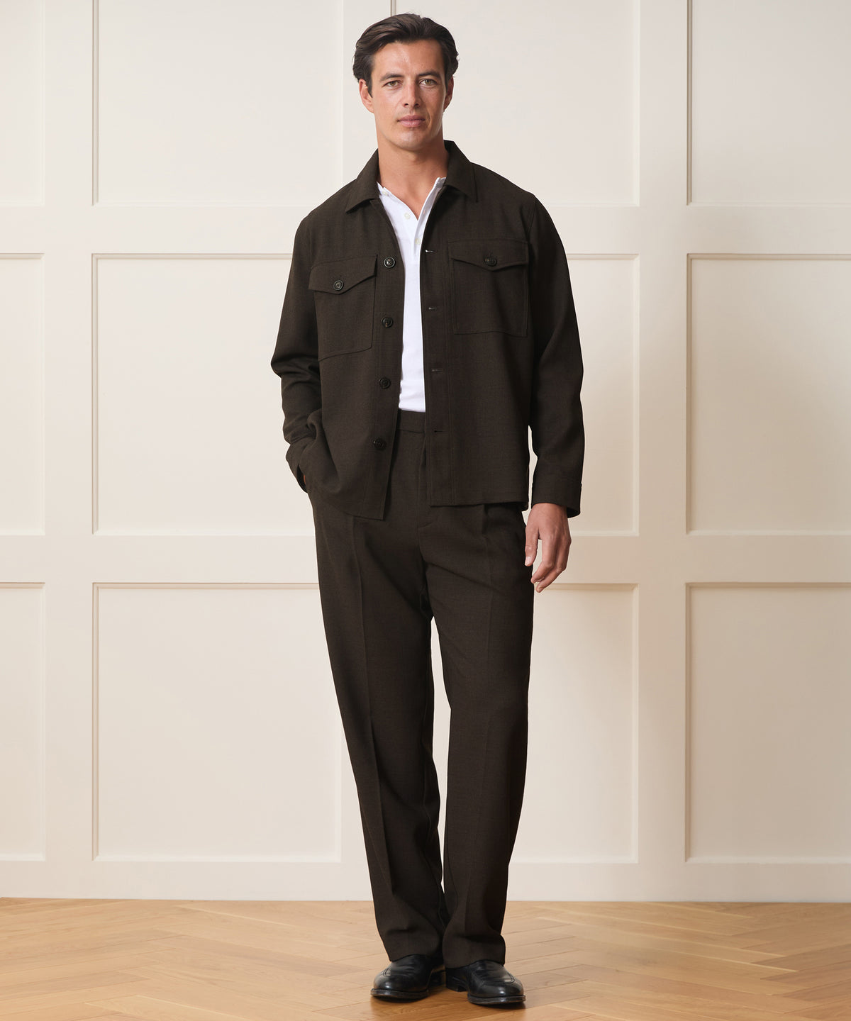 Italian Wool Military Overshirt
