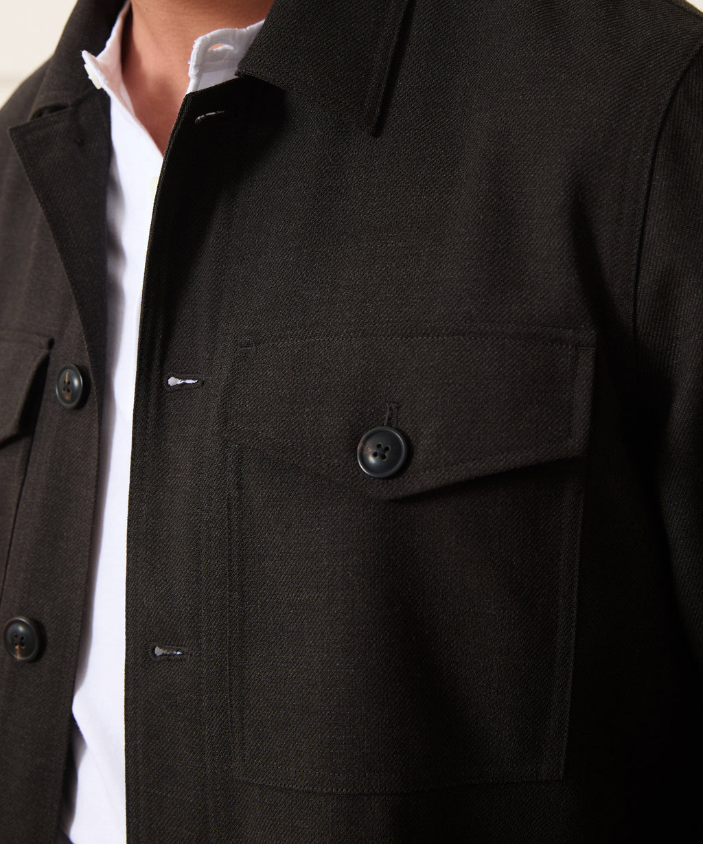 Italian Wool Military Overshirt