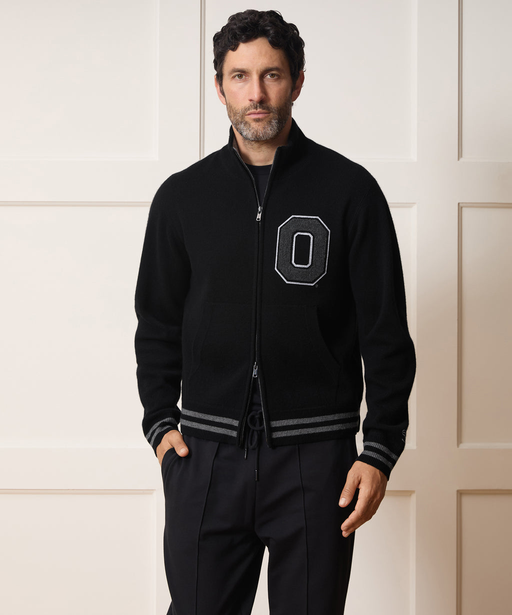 Todd Snyder x The Ohio State University™ Cashmere Full-Zip Sweater