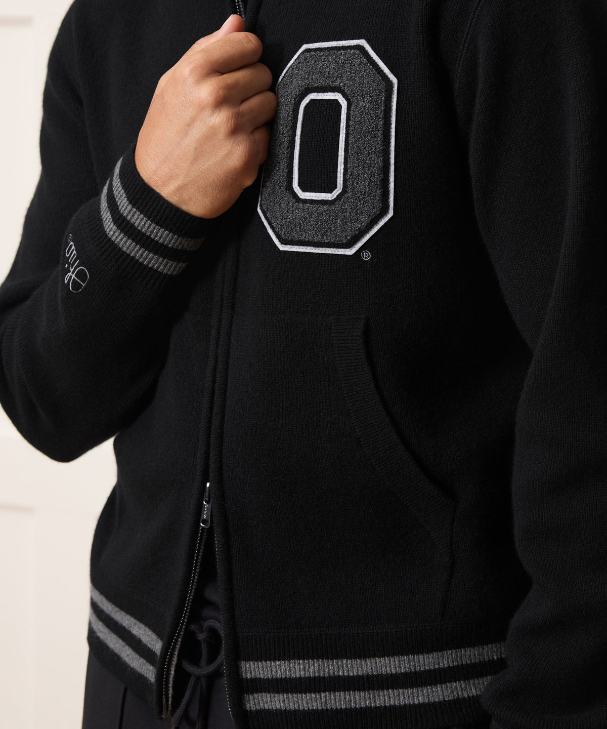 Todd Snyder x The Ohio State University™ Cashmere Full-Zip Sweater