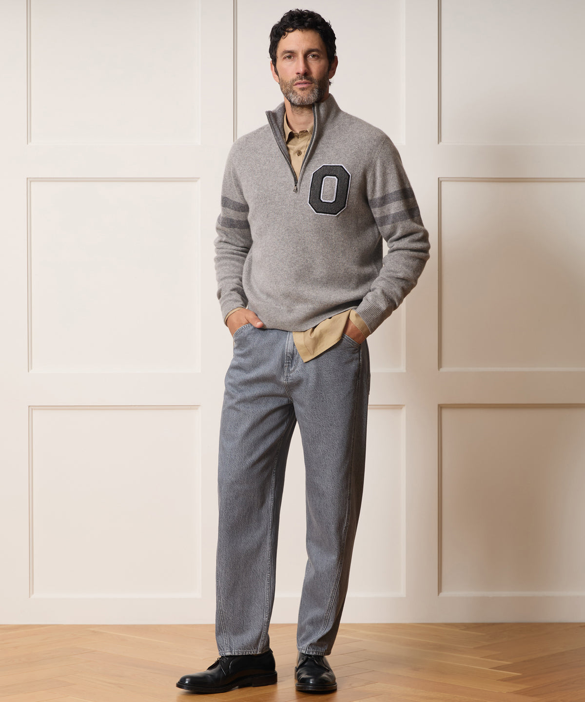 Todd Snyder x The Ohio State University™ Cashmere Quarter-Zip Sweater
