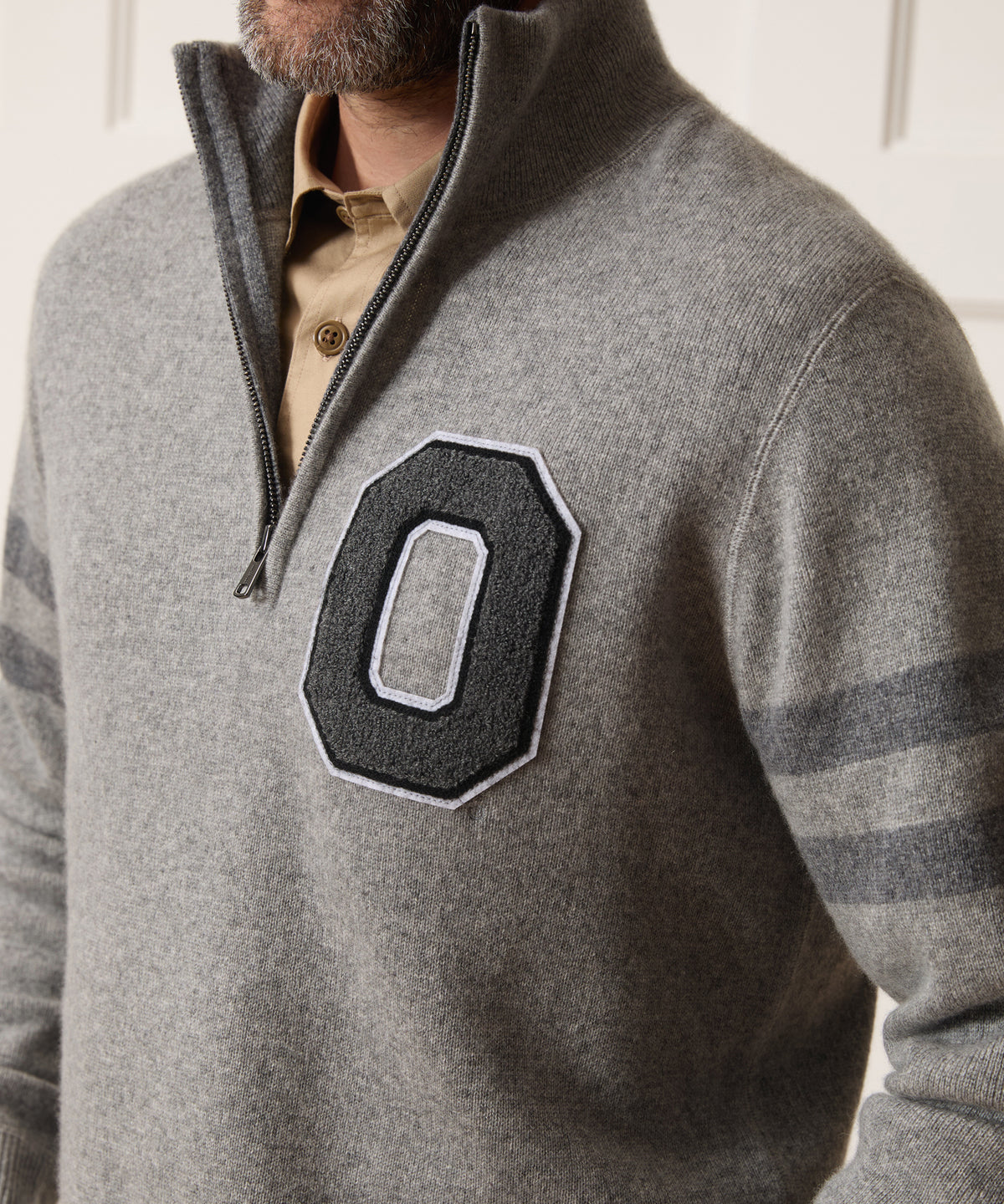 Todd Snyder x The Ohio State University™ Cashmere Quarter-Zip Sweater