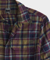 Purple Plaid Two-Pocket Flannel Shirt