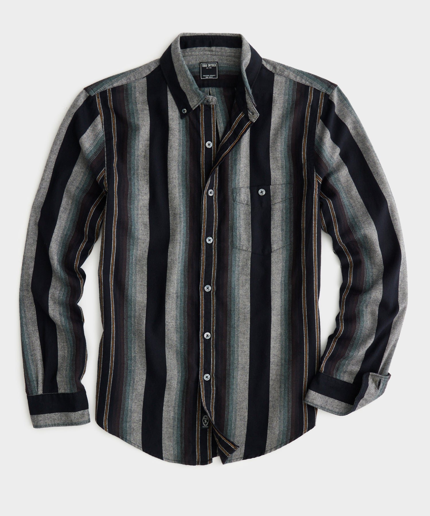 Charcoal Stripe Flannel Shirt