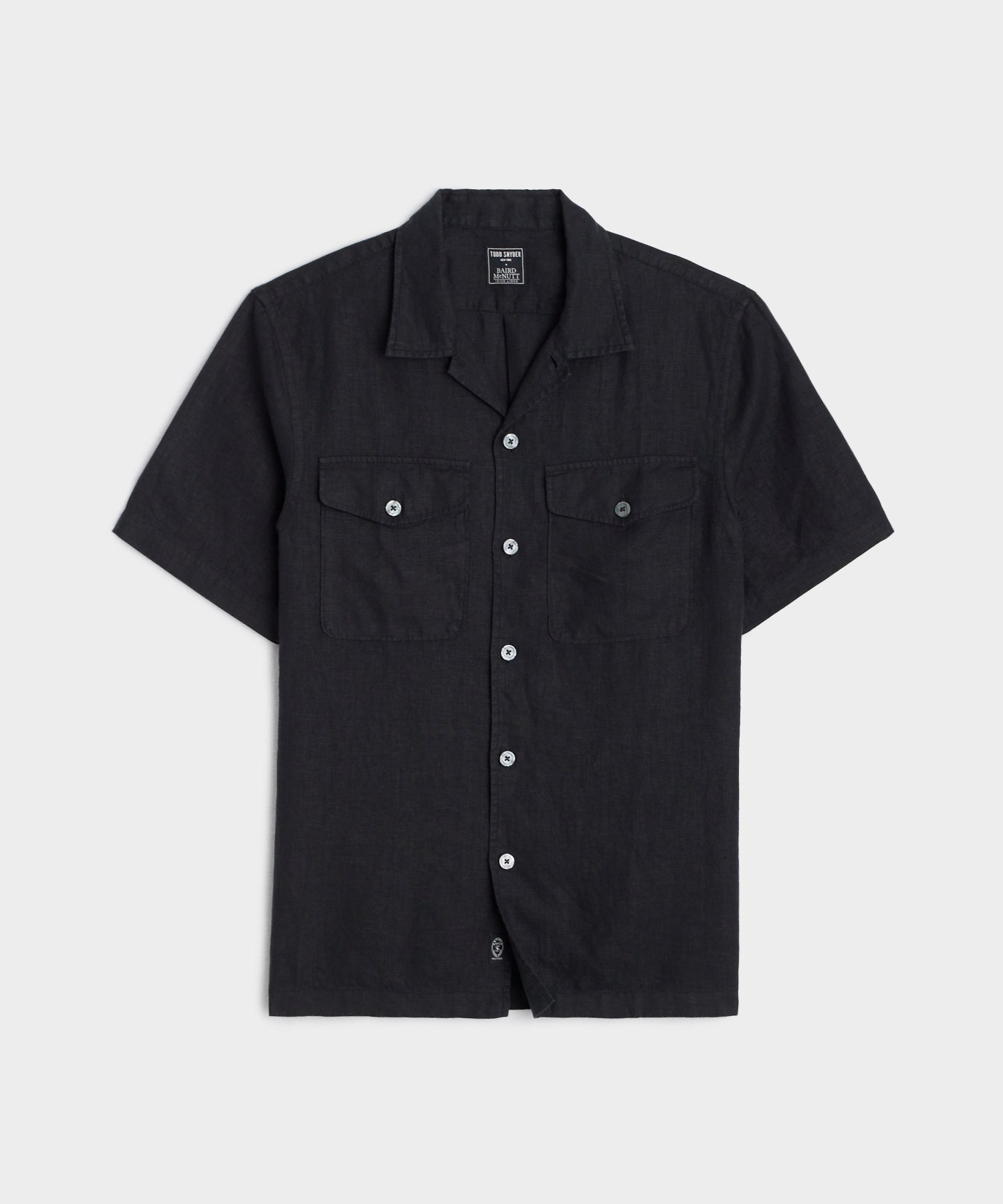 Linen Panama Shirt in Black