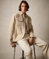 Italian Wool-Cashmere Field Shirt in Cream