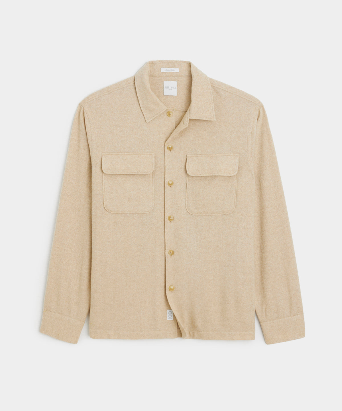 Italian Wool-Cashmere Field Shirt in Cream