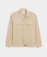 Italian Wool-Cashmere Field Shirt in Cream