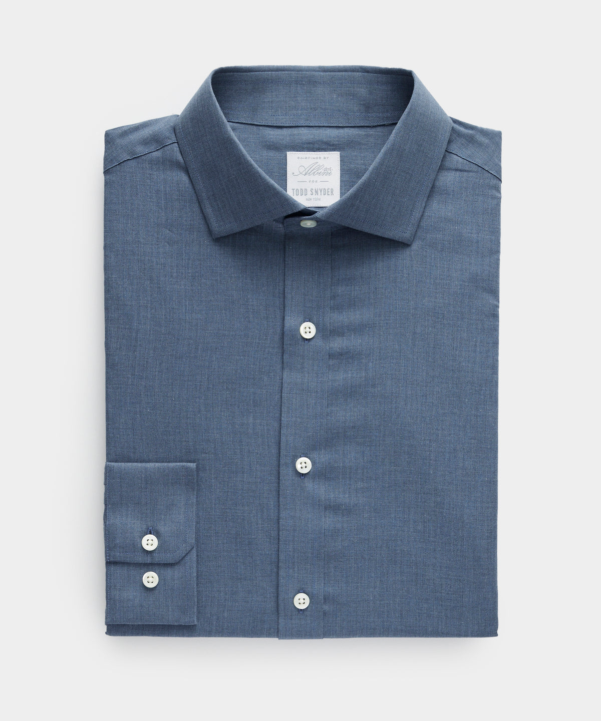 Flannel Spread Collar Dress Shirt