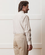 Seersucker Long Point Collar Dress Shirt