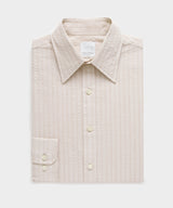 Seersucker Long Point Collar Dress Shirt