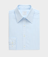 Seersucker Long Point Collar Dress Shirt
