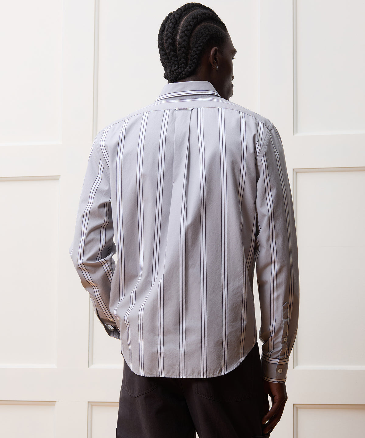 Slim Fit Cotton Poplin Point Collar Shirt