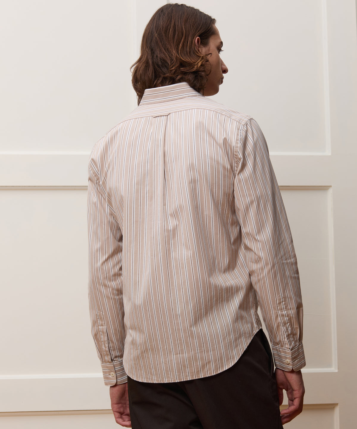 Slim Fit Cotton Poplin Point Collar Shirt