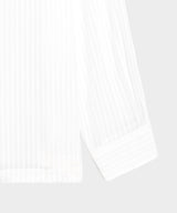 Relaxed Cotton-Silk Band Collar Shirt